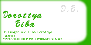 dorottya biba business card